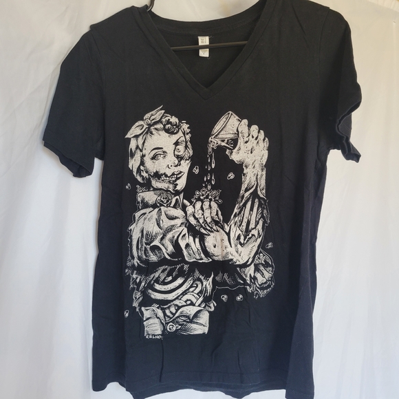 Bella Canvas Tops - Bella Canvas Charcoal V-Neck T-Shirt
